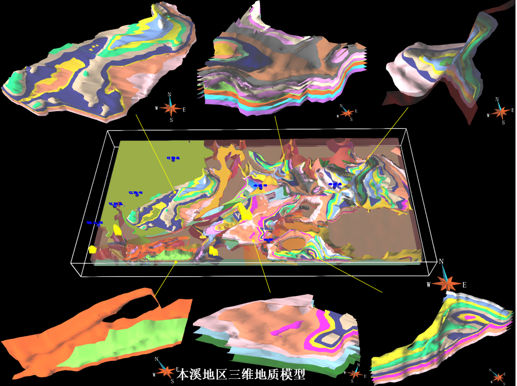 本溪地区三维地质模型